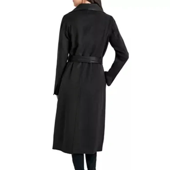 Tahari Juliette Belted Wool Blend Coat Small - Picture 2 of 2